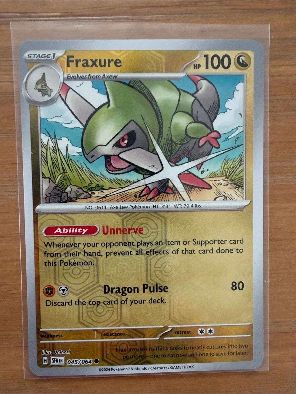Axew & Fraxure Evolution Lot | 2 Reverse Holo Pokémon Cards ✨5/$25✨